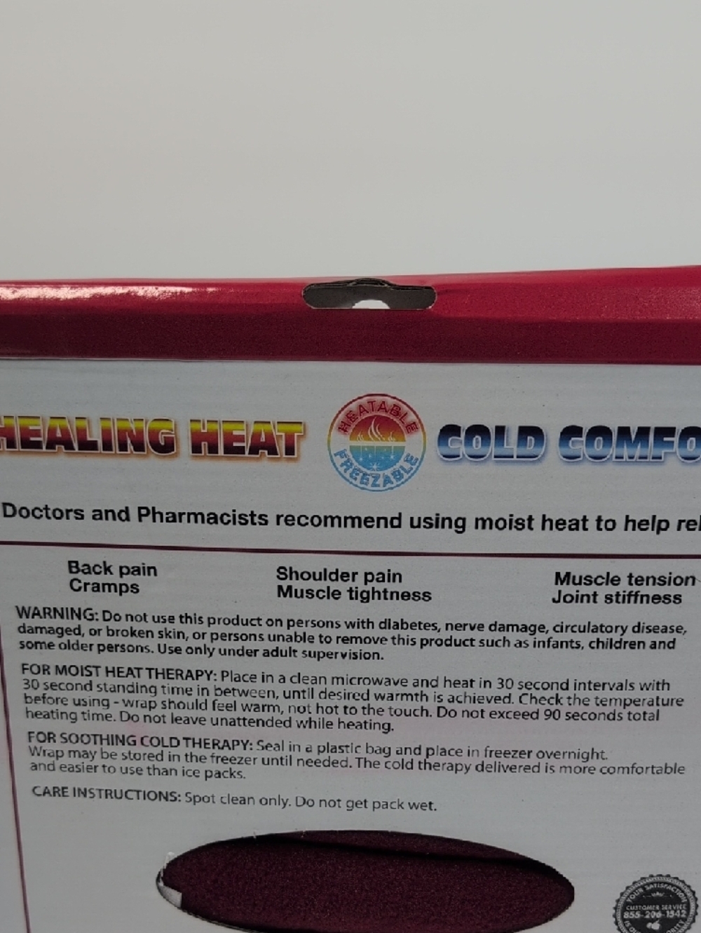 Healing Heat Cold Comfort Shoulder Wrap Freeze/Microwave NIB - Picture 4 of 12